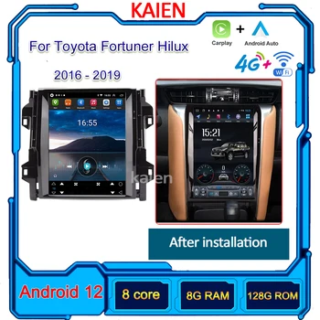 KAIEN Для Toyota Fortuner Hilux Revo 2016-2020 Автомобильный Радиоприемник Android 12 Автоматическая Навигация GPS Стерео Плеер DVD Мультимедиа 4G Видео