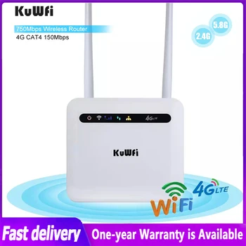 KuWFi 4G SIM Wifi Маршрутизатор LTE CPE Маршрутизатор 150 Мбит/с Разблокированный 4G FDD/TDD С портом RJ45 Lan SIM-карта Sot Поддерживает 32 пользователя WiFi