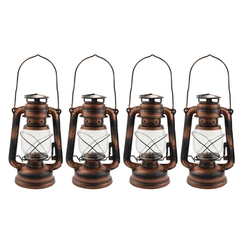 LBER 4шт 25 см Железные Масляные фонари из античной бронзы (крышка), Ностальгическая лампа для кемпинга на открытом воздухе, Герметичное уплотнение, Лампа для кемпинга на открытом воздухе