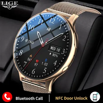 LIGE 2022, Новые Умные часы IP68, Водонепроницаемый Спортивный Фитнес-трекер, браслет, Будильник, Bluetooth-вызов, Голосовой помощник, Смарт-часы