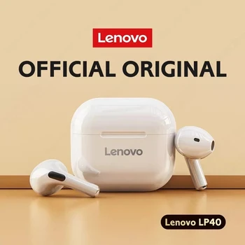 Lenovo НОВЫЕ оригинальные беспроводные наушники LP40 TWS Bluetooth 5.0 С двумя стерео басами Сенсорное управление В режиме длительного ожидания 230 мАч Шумоподавление