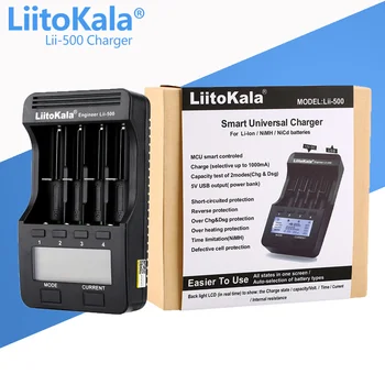 LiitoKala Lii-500 Lii-600 Lii-S8 Lii-PD4 Lii-PD2 ЖК-дисплей 3,7 В/1,2 В 18650/26650/16340/14500/18500 Зарядное устройство с экраном