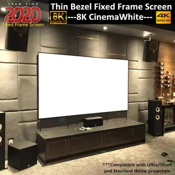 MIVISION ПВХ Гибкая передняя проекция 8K Cinema White Zero Edge с фиксированной рамкой, проекционный экран CW-1