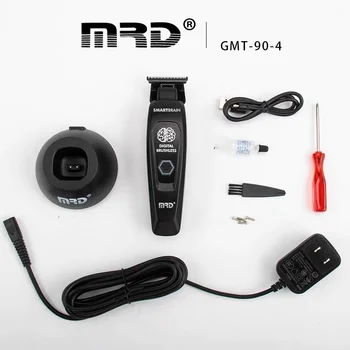 MRD Электрическая Машинка Для Стрижки Волос Professional Gradient Push Cut GMT-90-4 Двухцветная с Шагом 0 Японская Стальная Режущая Головка VG10 С Линейным Рисунком