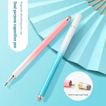 Macaron Цветной Градиентный стилус для рукописного ввода, Магнитная ручка для рисования двойного назначения, Универсальная емкостная ручка для мобильного телефона, планшета