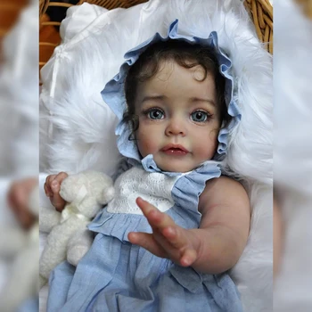 NPK 24 дюйма, готовая кукла Реборн Сью-сью, уже раскрашенные наборы, очень реалистичный ребенок с тканевым телом и волосами на руках