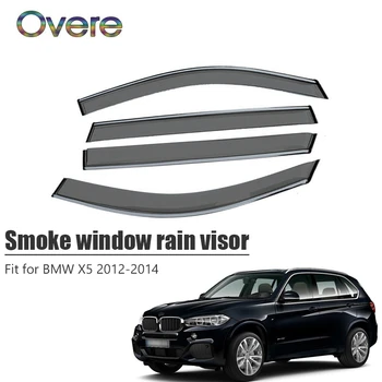 OVERE новый 1 компл. Дымовое окно, дождевик для BMW X5 2012 2013 2014 Стайлинг ABS Вентиляционные солнцезащитные дефлекторы, защитные автомобильные аксессуары