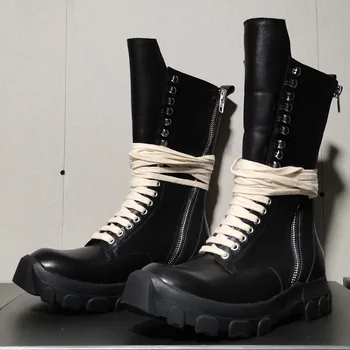 Rick 2022s Мотоциклетные ботинки Женские ботинки в стиле хип-хоп, Кожаные кроссовки Owens, Мужская Повседневная обувь, Женские ботинки, Мужская обувь