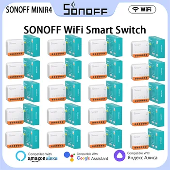 SONOFF MINIR4 WiFi Smart Switch 10A 2-Полосное Управление Mini Extreme Smart Home Relay Поддержка R5 S-MATE Voice Alexa Alice Google Home