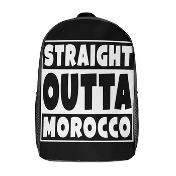Straight Outta Morocco Марокко G Прочный плотный рюкзак на плечо 17 дюймов, Винтажный спортивный рюкзак Высшего качества