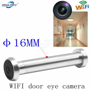 WiFi Дверная Камера Диаметром 16 мм с Отверстием для Глазка V380 Мини-Глазок Безопасности Кошачий Глаз Широкоугольный ИК Инфракрасного Ночного Видения P2P ONVIF