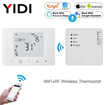 WiFi Умный термостат, настенный напольный Газовый котел, Регулятор температуры воды, электрическое отопление, Tuya Alexa Google Умный дом