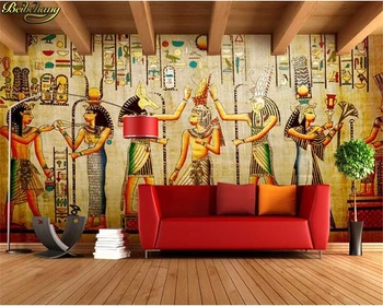 beibehang papel de parede 3d фотообои Bar KTV personalit ретро Европейские Люди Фараон Египет Пирамиды 3D фреска обои