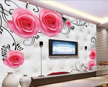beibehang Пользовательские обои 3d стереоскопический цветок магнолии из ротанга Европа ТВ фон обои гостиная спальня фрески