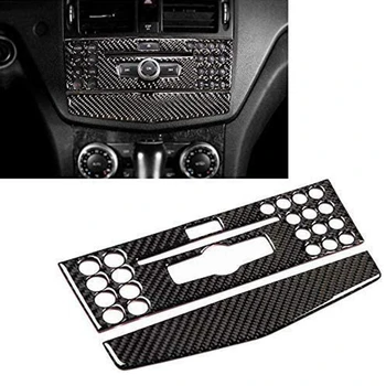 Автомобильная Центральная консоль, Навигационная панель, крышка кондиционера, накладка на панель управления CD для Mercedes-Benz W204 2007-2010