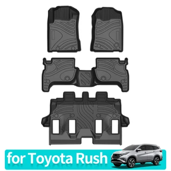 Автомобильные коврики для ног, накладка на багажник грузового лайнера Toyota RUSH 2018-2020, 7 мест, всепогодные аксессуары из TPE
