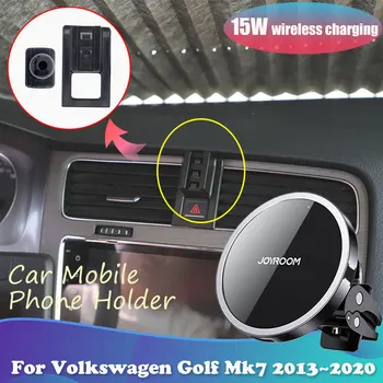 Автомобильный держатель для телефона Volkswagen VW Golf Mk7 2013 ~ 2020, магнитная подставка для вентиляционного отверстия, Аксессуары для беспроводной зарядки 2014 2015