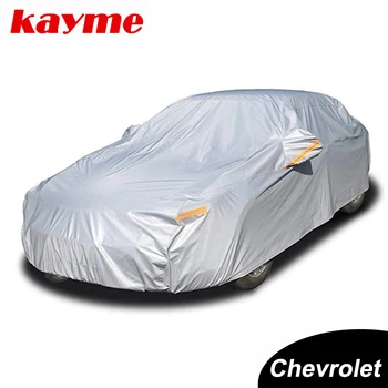 Алюминиевые водонепроницаемые автомобильные чехлы Kayme super sun protection от пыли и дождя car cover full universal auto suv защитный чехол для Chevrolet