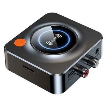 Аудиоприемник NFC Bluetooth 5.1 3,5 мм AUX RCA Стерео Музыкальный беспроводной адаптер для автомобильного динамика, комплект для воспроизведения с карты памяти