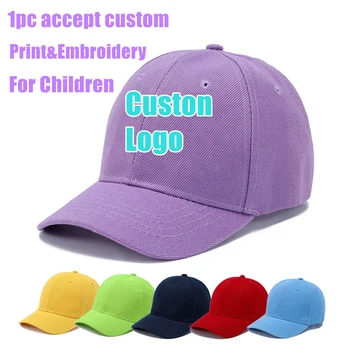 Бейсболка с логотипом для детей и девочек, Детская шляпа от Солнца с вышивкой для мальчиков, Летние Бейсболки с простым принтом для Дальнобойщиков, gorros, Студенческие
