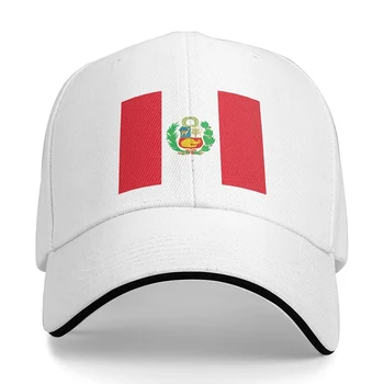 Бейсболка с флагом Перу Унисекс Подходит для мужчин и женщин, регулируемая шляпа для папы, кепка для сэндвича