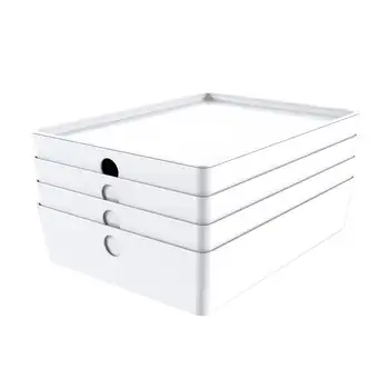Белый набор для хранения с крышкой из 4 предметов