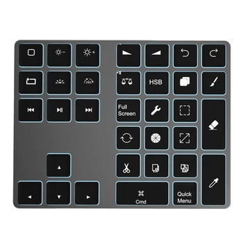 Беспроводная клавиатура быстрого доступа Bluetooth для iPad, перезаряжаемая ультратонкая портативная с подсветкой