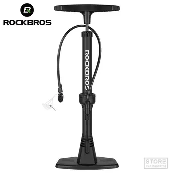 Велосипедный насос ROCKBROS 160PSI высокого давления, портативный, с манометром, надувной MTB, дорожный велосипед, Аксессуары для велосипедов