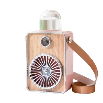 Вентилятор охлаждения 3 в 1, USB-вентилятор с подвесной шеей, мини-охладитель воздуха, портативный вентилятор охлаждения, перезаряжаемый вентилятор без лопастей, розовый
