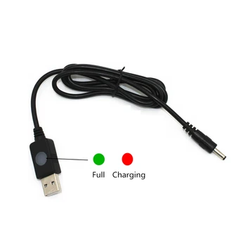 Высококачественная кабельная линия USB-зарядного устройства 4,2 В со светодиодным индикатором для светодиодных фар, 3 шт./лот
