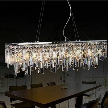 Высококлассный современный кулон L500mm Ресторан K9 Подвесная светодиодная хрустальная люстра, светильник для спальни, подвесной светильник для столовой