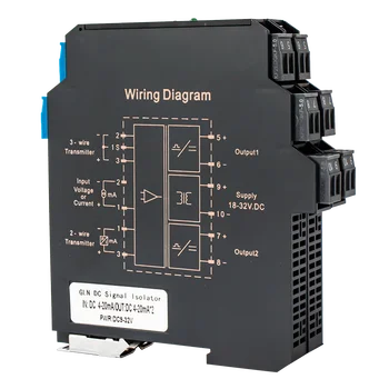 Высокоточный преобразователь изоляции сигнала GLN постоянного тока от 0-5 В до 0-10 В Аналоговый 4-20 мА Изолированный передатчик входного сигнала для ПЛК