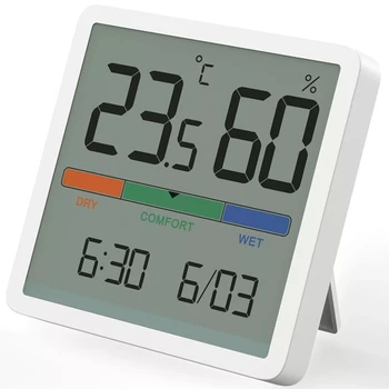 Гигротермограф, 1 шт., Внутренний термометр, Гигрометр, Монитор окружающей среды в детской Комнате, Измеритель температуры и Влажности, ЖК-цифровой
