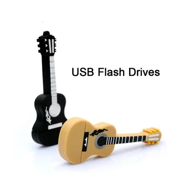 Гитарные USB Флешки 4 ГБ 8 ГБ 16 ГБ 32 ГБ 64 ГБ Музыкальный флеш-Накопитель Thumb Pendrive USB 2,0 U Диск Usb Creativo Memory Stick Горячие Подарки