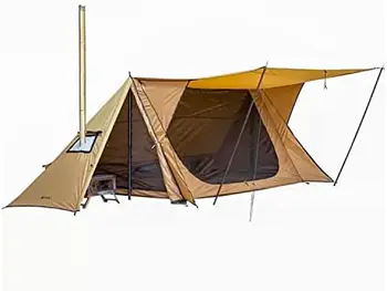 Горячая палатка 70 с двумя брезентовыми опорами и двумя палаточными опорами | Последняя версия 2