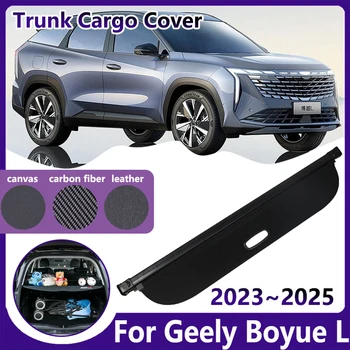 Грузовой Чехол Багажника Автомобиля для Geely Boyue L FX11 2023 2024 2025 Органайзер для Багажа Шторка Защита Багажного Лотка Выдвижные Аксессуары