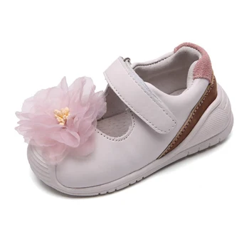 Детская обувь для крещения из натуральной кожи, повседневные детские кроссовки, дышащая обувь Mary Jane в цветочек для маленьких девочек, Tenis Infantil