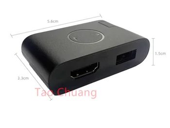 Для Dell DA20u Адаптер USB-C в USB-A/HDMI 5V-3A Конвертер Plug and Play 0WNW2H WNW2H