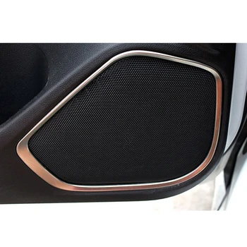 Для Honda FIT Jazz 2014-2018 Аксессуары ABS матовый/из углеродного волокна внутренняя дверь автомобиля динамик аудио Рожковое кольцо Крышка отделка автомобиля стайлинг