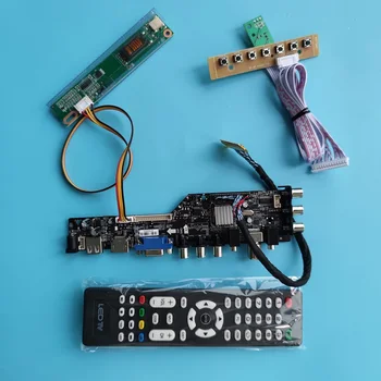 Для LTN154AT01 HDMI-совместимый светодиодный USB VGA AV ТВ плата контроллера драйвер цифровая панель DVB-T DVB-T2 1280x800 Дисплей AV пульт дистанционного управления