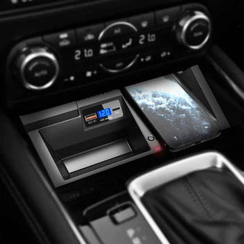 Для Mazda CX-5 CX5 2017 2018 2019 2020 2021 15 Вт автомобильное QI беспроводное зарядное устройство для телефона, быстрое зарядное устройство, зарядная пластина, панель