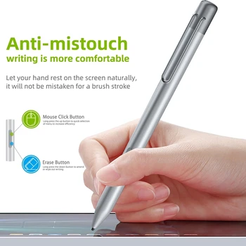 Для Microsoft Surface 3 Pro3/4/5/6/ Сенсорная ручка для книг/ноутбуков /Go с 1024 уровнями нажатия - Серебристый