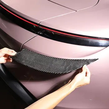Для Porsche Taycan 2019 2020 2021 2022 Мягкий Карбоновый Автомобильный декор заднего фонаря, Накладка для бровей, Наклейки, Автомобильные Аксессуары