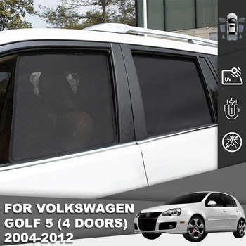 Для Volkswagen VW Golf 5 Mk5 2003-2009, автомобильный солнцезащитный козырек на магнитной основе, шторка на лобовое стекло, солнцезащитный козырек на заднее боковое окно