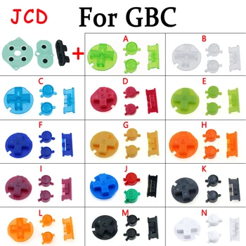 Для Кнопки включения выключения питания GBC AB Кнопки D Накладки для Nintend Game Boy Цветная силиконовая резиновая накладка Проводящая Кнопка