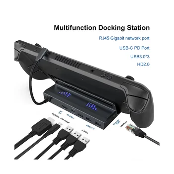 Для док-станции паровой палубы, базового концентратора, держателя для док-станции, многофункционального преобразования видео для зарядного устройства для игровой консоли SteamDeck