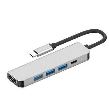 Док-станция Type C до 4K 5 в 1 HUD для мобильного телефона Ноутбука USB 3.1 Type-C до USB3.0 концентратор + USB-C PD +