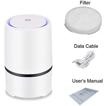 Дропшиппинг Очиститель Воздуха Воздухоочиститель для Дома HEPA Фильтры 5 В USB Кабель Малошумный Очиститель Воздуха с Ночником Настольный GL2103