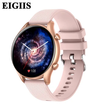 Женские смарт-часы EIGIIS, фитнес-часы с полным сенсорным экраном, водонепроницаемые Bluetooth-звонки, мужские женские смарт-часы, фитнес-трекер