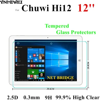 Защитная пленка из стекла Hi12 из 3 предметов для 12-дюймового экрана Chuwi Hi12 из закаленного стекла 2.5D High Clear Anti-scratch